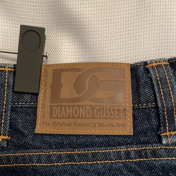 Diamond Gusset Dark Wash Regular Fit Jeans - Picture 6 of 9